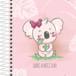 So Cute – Caderneta CD Espiral (miolo decorado 2 cores) - Capa C