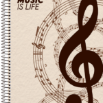 Caderno De Música – Caderno de Música 1/4 Duplex Espiral - Capa C